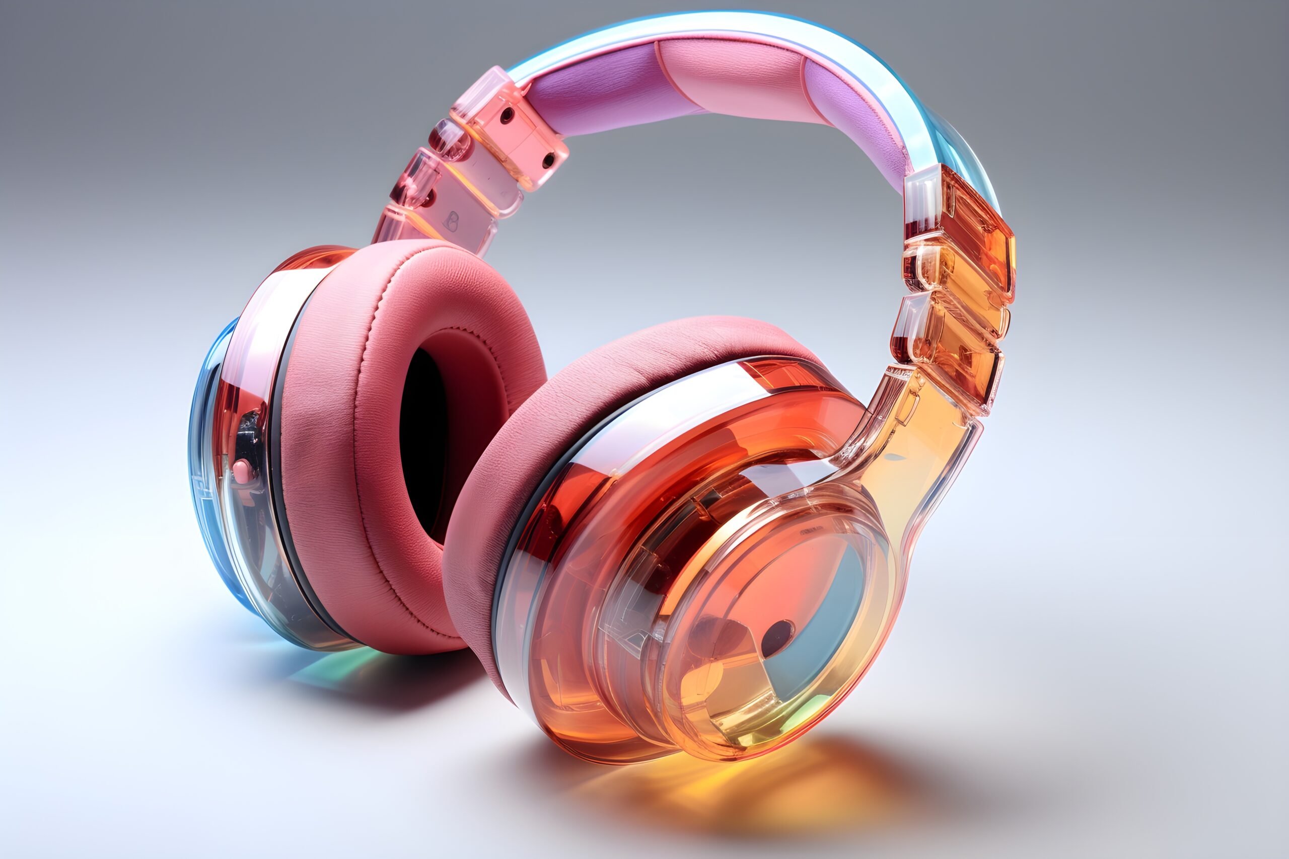 3d-gradient-clear-glass-molten-headset